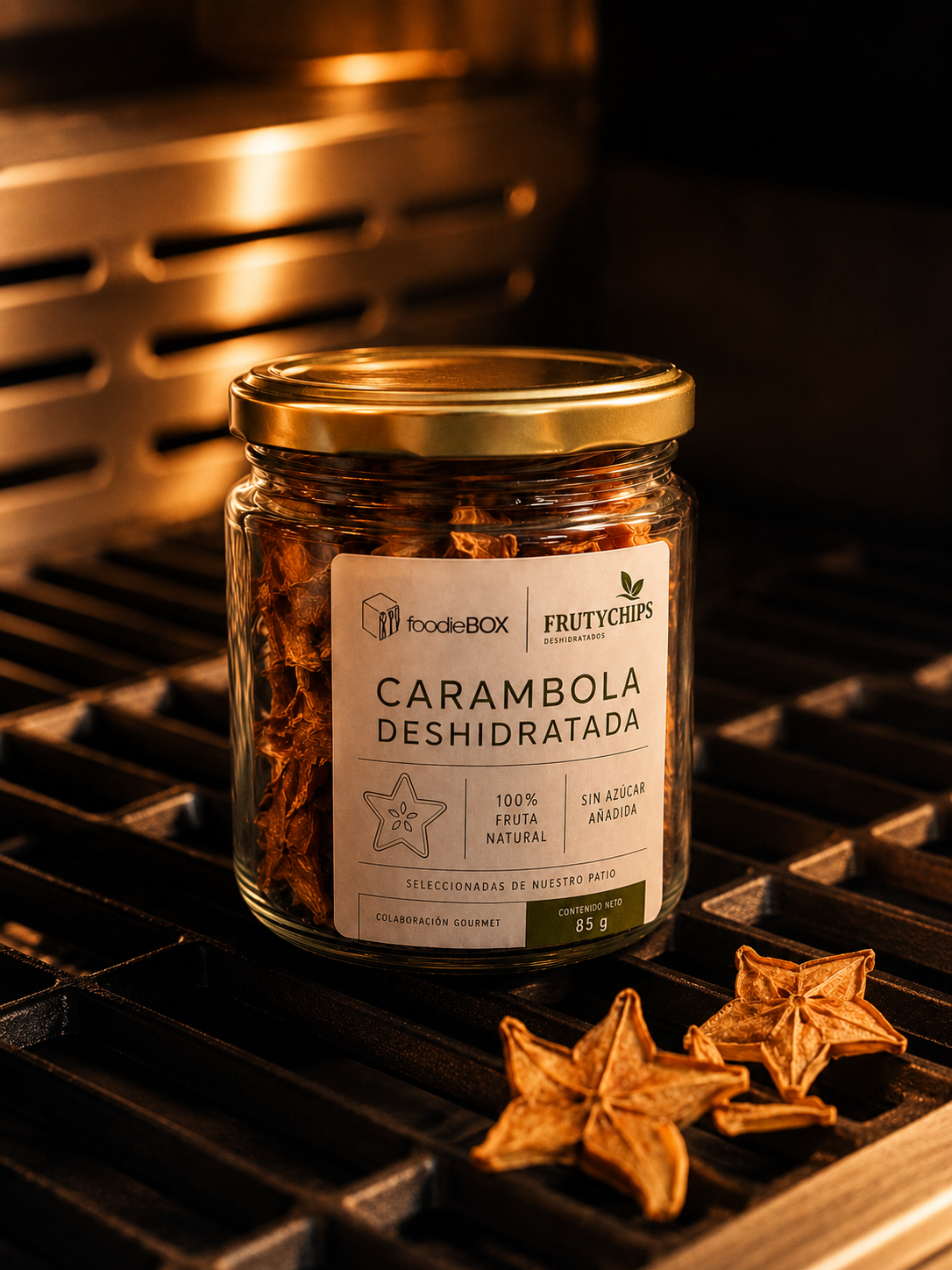 Carambola deshidratada - Frutychips x FoodieBOX